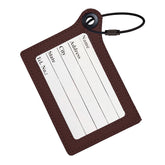 🎁 Travelers Envy Leather Luggage Tag with Metal Cable - Chocolate Brown (100% off)